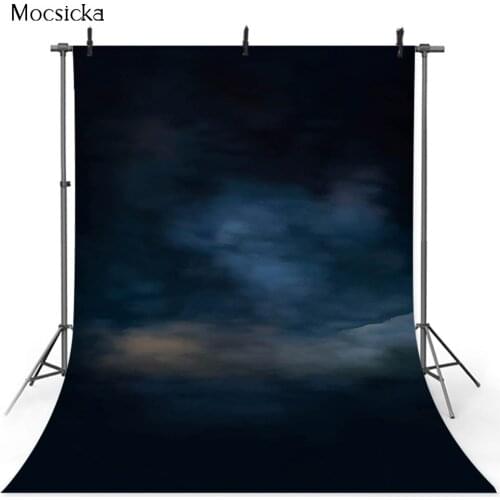 Dark Blue Texture Newborn Kids Adult Portrait Backdrop for Photography Studio Abstract Old Master Background for Photo Studio