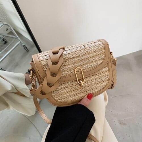 Designer Women Small Straw Shoulder Messenger Bags High Quality Ladies Crossbody Bags for Women Fashion Female Purse Handbags