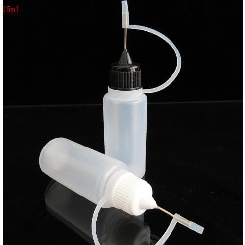 10pcs Hot sale 15ML Eletronic Cigarette Accessories,Oil Added Bottle with Needle,Empty Bottle for Vapour,Needle Top Screw Cap