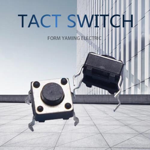 1000pcs Black Mini 6*6*5 Four Foot 4 Pins Touch Key Tact Switch Can Use For Induction Cooker