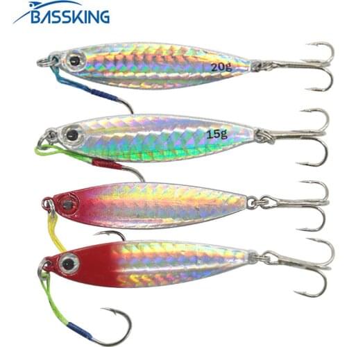 TAF 7.6cm/15g 8cm/20g Jig Fishing Lure with Single Hook Treble Hook Quality Professional Sinking Jigging Artificial Hard Bait
