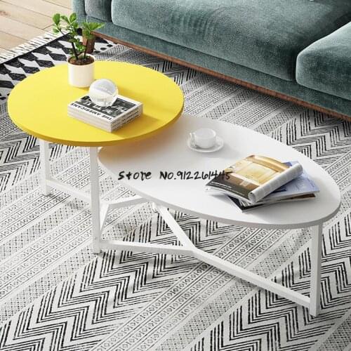 Tea Table Simple Modern Household Small Family Living Room Sofa Side Table Creative Bedroom Movable Small Round Table Small Tea