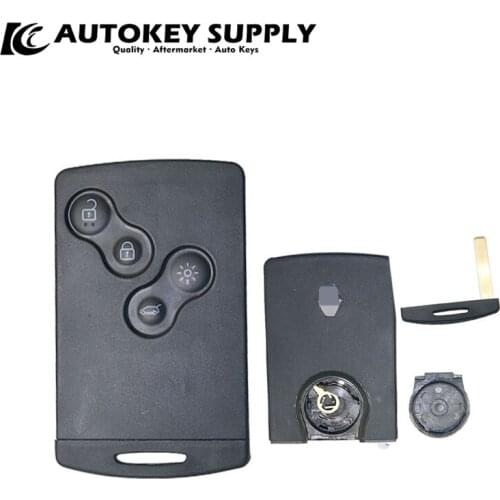 ForRenault Koleos 4 Buttons Smart Card Shell With Emergency key AKRNS236
