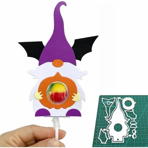 Halloween Gnome Lollipop Holder Metal Cutting Dies Stencils For DIY Scrapbooking Stamping Craft Die Cuts Paper Cards