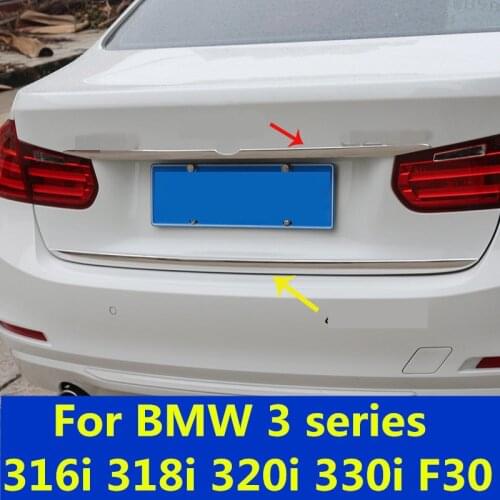 For BMW 3 series 316i 318i 320i 330i F30 Trunk Rear Protector Trim Cover Rear Bumper Protector Sill Car Tail Door Accessories