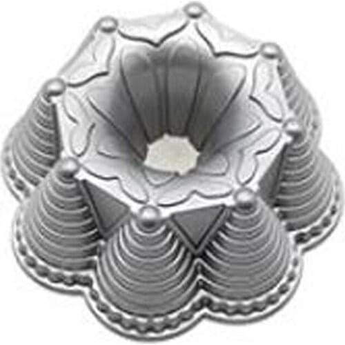 8 Inch Large Cake Mold Pan, Heavy-Duty Cast Aluminum Baking Mold for Birthday Cake, Muffin - Non-Stick Baking Trays