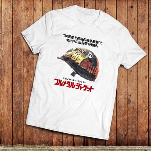 Born To Kill Full Metal Jacket Japan Poster T-Shirt. Summer Cotton Short Sleeve O-Neck Mens T Shirt New S-3XL