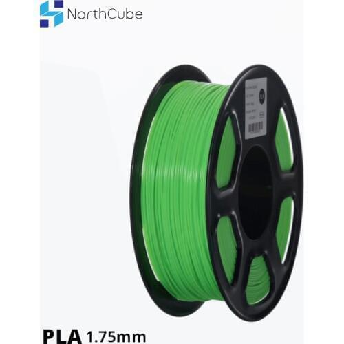 NORTHCUBE 3D Printer PLA Filament 1.75mm for 3D Printers, 1kg(2.2lbs) +/- 0.02mm Fluorescent-Green Color