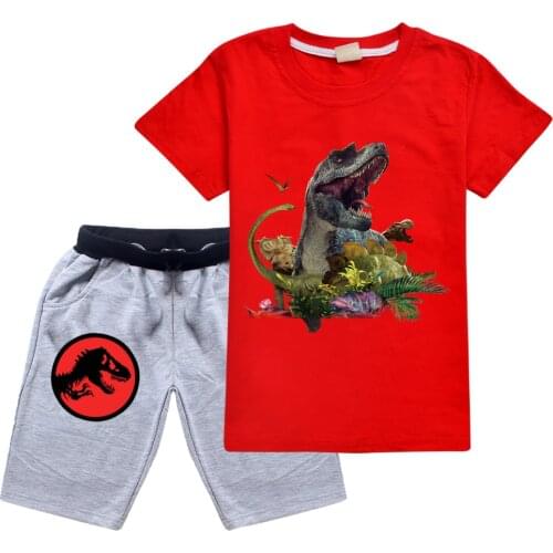 Teen Boys Clothing Dinosaur Sets Summer Boys Clothes Casual Outfit Kids Tracksuit For Boys Sport Suit Children Sets 3-16 Year