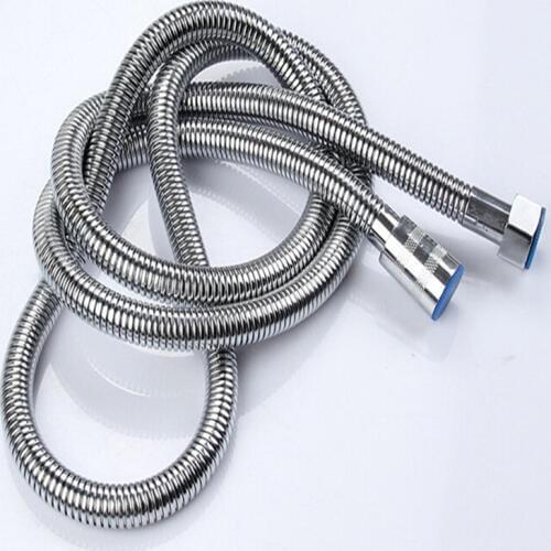 Bathroom Stainless Steel Electroplated Shower Plumbing Hoses 150cm Explosion-proof High Temperature Resistance inlet Hose pipe