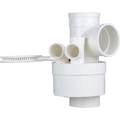 Pipe filter connector stagnant water removal processor secondary drainage accessories pipe connector three ways