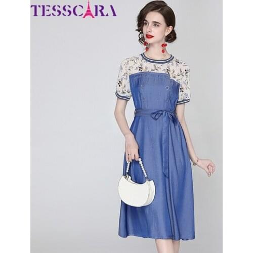 Джинсовые летние платья TESSCARA China At AliExpress