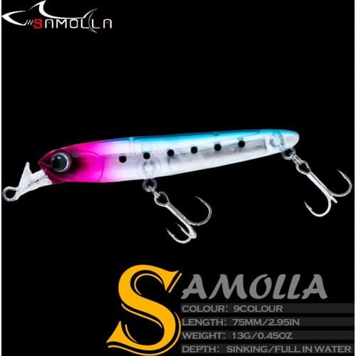 Fishing Goods Lure Mino Pencil Sinking Weights 13g 75mm Hard Full Water Isca Artificial Bait Wobblers Trolling Fish Tackle 2021