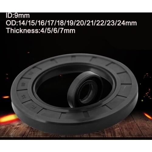 10Pieces NBR TC Skeleton Shaft Seal Rubber Sealing Gasket ID 9mm Oil Sealing Simmer Ring Rotary