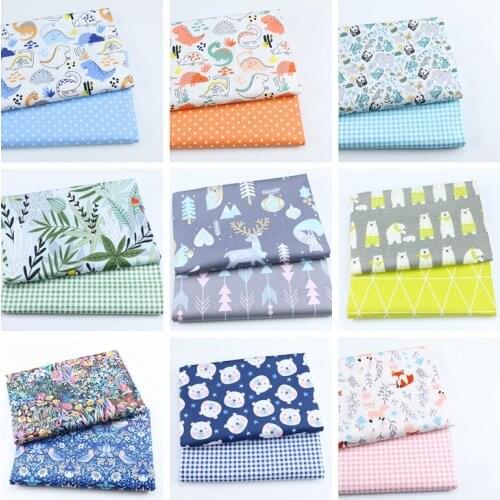 50x40cm Printed Animals Dinosaurs 100% Cotton Fabrics For Making Cushion Cover,DIY Bed Sheet Materials