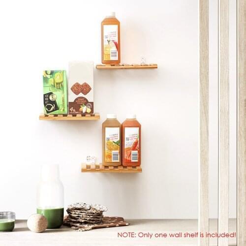 Bamboo Bathroom Wall Hanging Storage Rack Floating Shelve Bracket Wall Ledge Living Room Storage Shelf Bathroom Home Decor