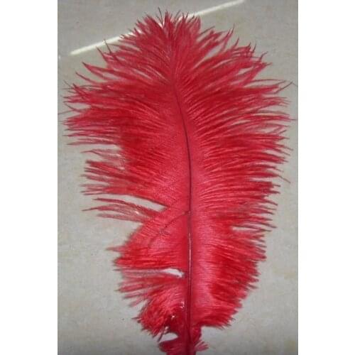 Free Shipping 50pcs/Lot red Ostrich Feathers high Quantity 14-16inch/35-40cm wedding decorations table centerpiece decoratives