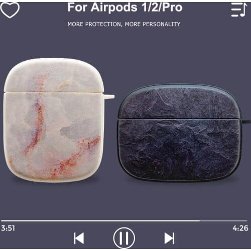 Matte Classic Marble Stones Soft Earpods Case for Apple AirPods Pro Wireless Earphone Headset Cover for Airpods 1 2 Charging Box