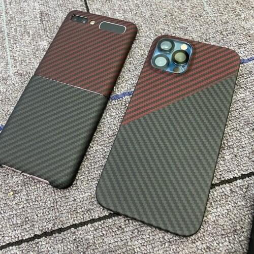 100% Real Pure Carbon Fiber Phone Case For Samsung Galaxy Z Flip Anti-Fall Hard Cover For Samsung Galaxy Z Flip 5G