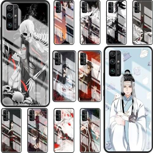 Anime Mo Dao Zu Shi Tempered Glass Phone Case For Honor 20 Pro 8X 10 Lite 9X 30 Pro Plus Fundas Back Cover Bag Housing