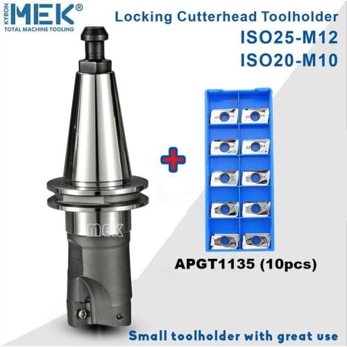 MEK ISO20 Tool Holder M10 M12 Indexable End Mill Shank 0.002MM Tooth locking head for CNC Milling Machine ISO25