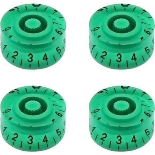 FLEOR 4pcs Green Electric Guitar Control Knobs Buttons Replacement for LP Style Guitar Parts