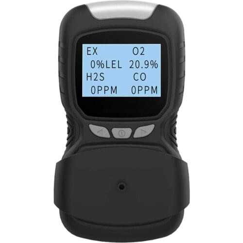 Portable Gas Detector Gas Clip 4 Gas Monitor Meter Tester Analyzer Rechargeable LCD Display Sound Light Shock Air Quality Tester