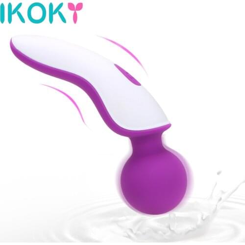 IKOKY 9 Speed Vibrating Massager Stick Mini Vibrator Sex Toys for Woman Clitoris Stimulate Female Masturbation Magic AV Wand