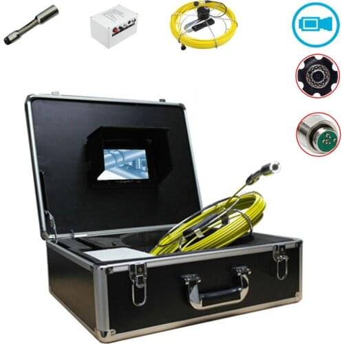 20M 7inch Portable Industrial Pipe Sewer Inspection Video Camera IP68 Waterproof Drain Pipeline Inspection Endoscope Camera