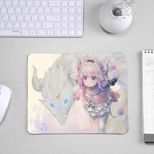 Mairuige Animation Comic Japan Manga Pattern Printed Mousepad Kanna Kamui Dragon Cute Anime Girls Mousemat for Lolicon Anime Fan