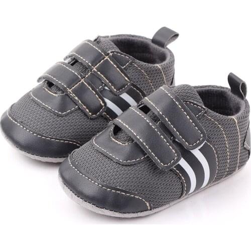 Spring Autumn Newborn Baby Boys Girls Soft Sole Crib Shoes Anti-slip Sneaker Solid First Walkers Sneakers 0-18M