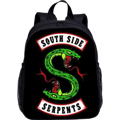Cool Boys School Bag Riverdale South Side Snake School Backpack Children Schoobags Small Kindergarten Bags Girls Mochila Kids