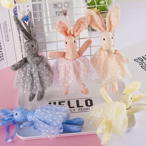 Lace wedding rabbit cute rabbit doll creative accessories accessories original design products fashion crowd must