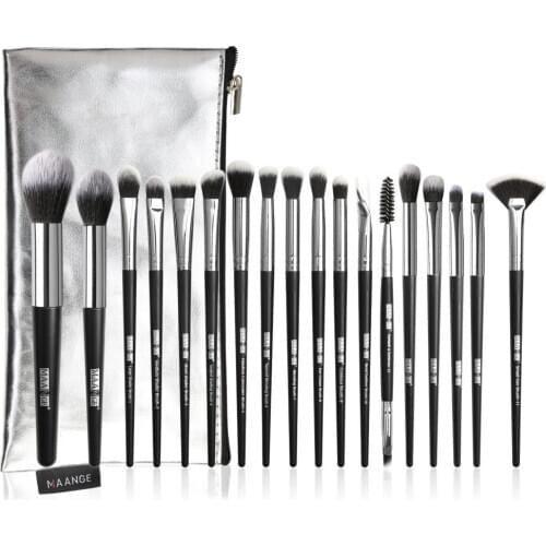 MAANGE Pro 5-20Pcs Makeup Brushes Set Multifunctional Brush Powder Eyeshadow Foundation Brush with Portable PU Case Beauty Tools