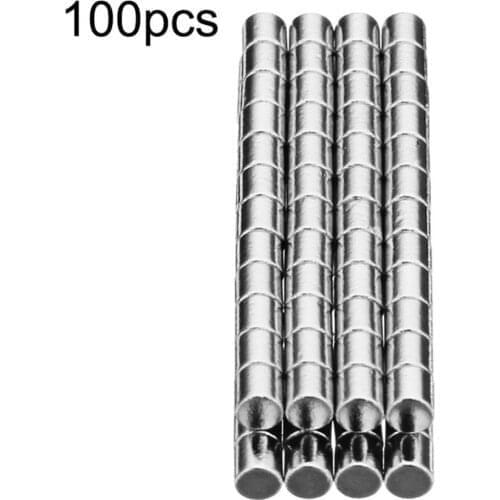 100Pcs 2x2mm N40 Mini Round Cylinder Magnet 2mmx2mm Strong Rare Earth Neodymium Magnet Blocks 2*2mm Permanent Magnets 2x2