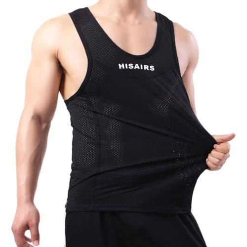 Mens Tank Top Bodybuilding Gym Sleeveless Stringer Tops New Mesh Sexy Men Vest Fashion Youth Singlet Sportswear Workout Tanktop