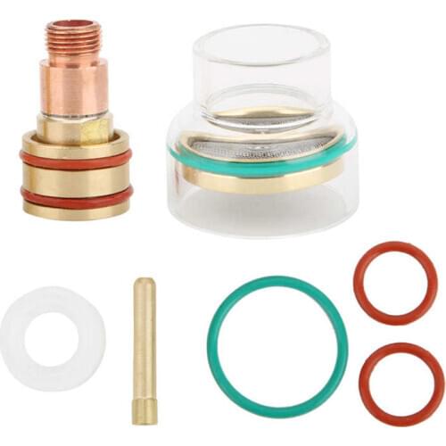 TFM53NCN TIG Welding Torch Kit Glass Cup Collet 1.6mm/2.4mm/3.2mm Welding Nozzle for WP17/WP18/WP26
