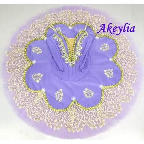 Lilac Sleeping Beauty Tutu Girls Nutcracker Professional Ballet Tutu Lavender Women Performance Pancake Tutu Dance wear White
