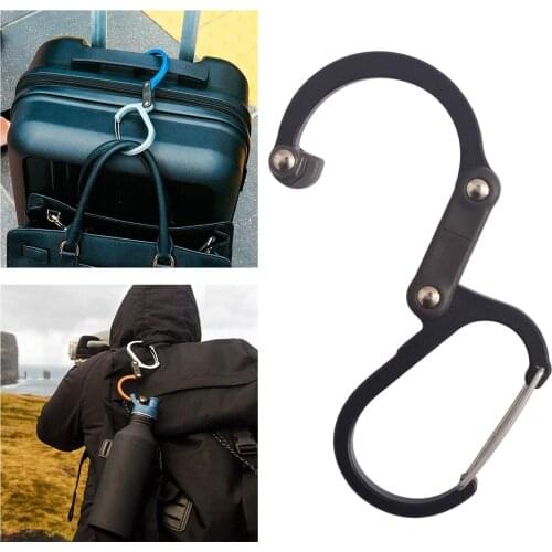 Small Carabiner Clip and Hook Buckle Holds Up to 40lbs for Handbag Stroller