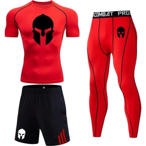 New Spartan Mens Sports Suit 2021 Spring, Summer, Autumn And Winter Basketball Training With Breathable T-Shirts Sweatpants