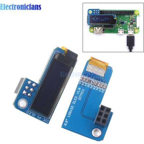 PiOLED 0.91inch OLED 128x32 I2C IIC SSD1306 Blue OLED Display Module for RPI Raspberry Pi 1, B+, Pi 2, Pi 3 and Pi Zero