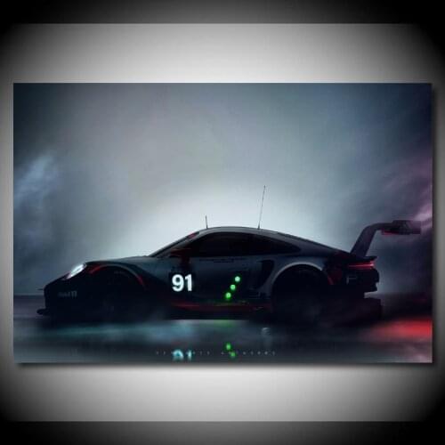 Supercar Posters and Prints Porsches 911 RSR Racing Sport Vehicle Canvas Paintings Modern Wall Art Picture for Living Room Decor