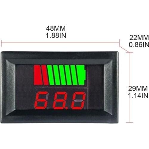 W3JE DC 36V 48V 60V 72VAcid lead/Lithium polymer/Lithium Battery Capacity Meter Tester Led Display Tester Voltmeter