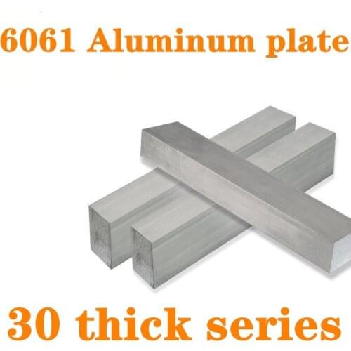 1pc 6061 Aluminum Flat Bar Flat Plate Sheet 30mm thick series with Wear Resistance For Machinery Parts