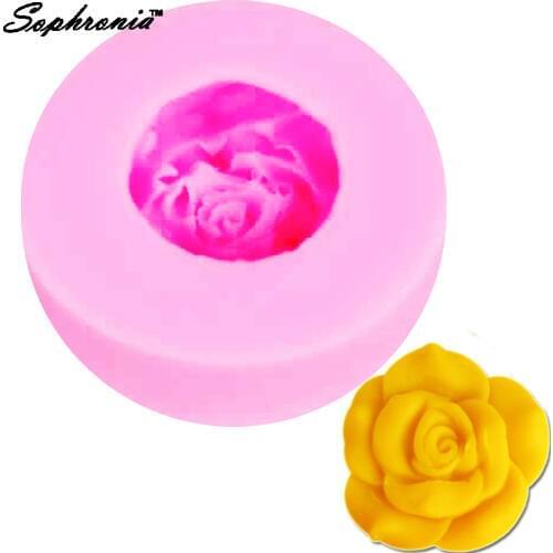 10pcs/set M508 3D rose flowers shape silicone cake decorating tool silicon mold fondant decorating tools DIY 5.1*5.1*1.7CM