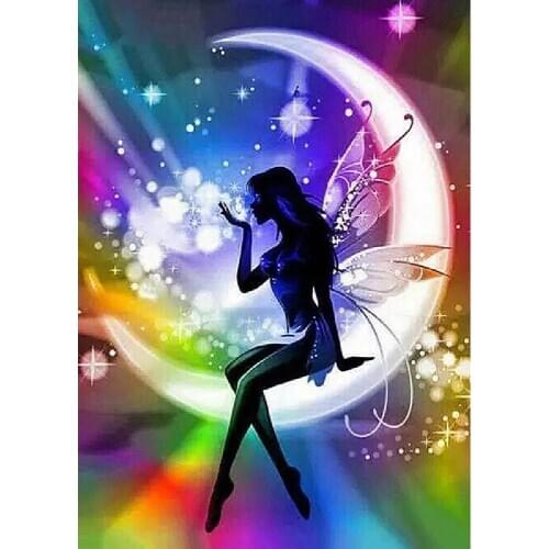 Diy 5D Diamond Embroidery Cartoon Castle Moon Diamond Painting Kit Set Cross Stitch Color Mosaic Animal Home Decoration Gift