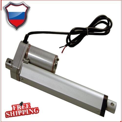 Free shipping 12V, 300mm / 12 inch travel, 1000N / 100KGS / 225LBS load electric linear actuator with mounting brackets