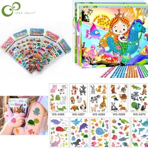 Childrens Tattoo Stickers Waterproof Sweat Disposable Sticker DIY Diamond Stickers Handmade Crystal Paste Painting WYW