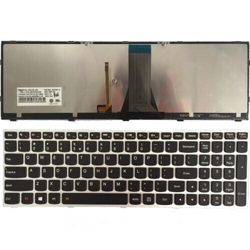 NEW US Keyboard for Lenovo G50-70 G50-70M B50 G50-70AT B50-70 B50-80 Z70-80 US English Backlit laptop keyboard silver
