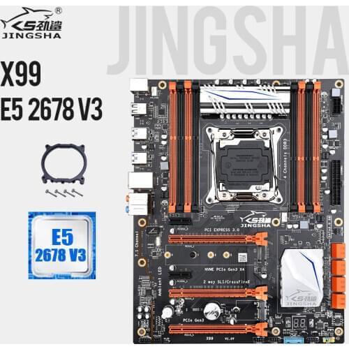 Extreme Gaming Intel X99 LGA 2011-3 Motherboard Set With E5 2678V3 Support Quad Channel DDR3 Up To 256GB